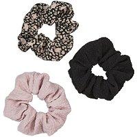 Scunci Leopard Print & Solid Scrunchies