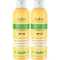 Babo Botanicals Sheer Zinc Continuous Spray Sunscreen Spf 30 Duo