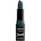 Nyx Professional Makeup Suede Matte Lipstick - Ace (blue With Grey)