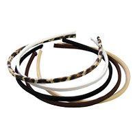 Riviera Skinny Natural Fabric Headbands 5 Ct