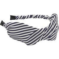 Karina Navy And Beige Stripes Headband