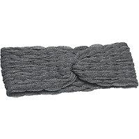 Elle Dark Gray Shimmer Turban Head Wrap