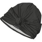 Grace Eleyae Black Satin-lined Knot Turban