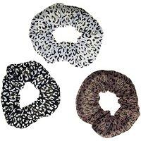 Riviera Pleated Mini Leopard Scrunchie Set