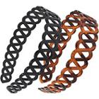 Riviera Black And Tortoise Open Wave Headbands