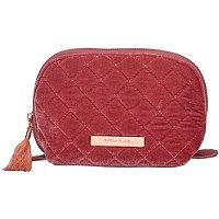 Tartan + Twine Velvet Small Roundtop Clutch Pink