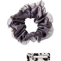 Scunci Satin Scrunchie With Tulle Trim