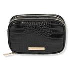 Tartan + Twine Black Croc Double Zip Toiletry Bag