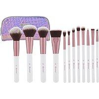 Bh Cosmetics Crystal Quartz - 12 Pc Brush Set With Cosmetic Bag