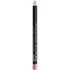 Nyx Professional Makeup Suede Matte Lip Liner - Respect The Pink (light Fuchsia With Blue Undertones)