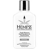 Hempz Travel Size Triple Moisture Fresh Snowberry & Vanilla Creme Herbal Whipped Body Creme