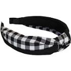 Jessica Simpson Black And White Topknot Headband
