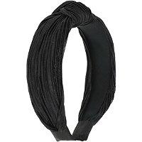 Capelli New York Black Satin Pleated Top Knot Headband