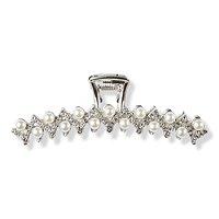 Scunci Elite Silver, Pearl & Rhinestone Claw Clip