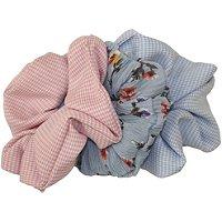 Jessica Simpson Blue, Pink, And Coral Scrunchies