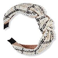 Scunci Ivory Windowpane Plaid Headband