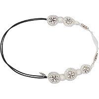 Pink Pewter Ivory Ovals Head Wrap