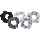 Kitsch Black/grey Matte Scrunchies 5 Ct