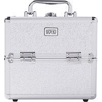 Soho Silver Eye Pop Crosshatch Beauty Case