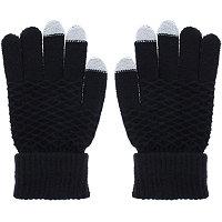 Capelli New York Black Textured Gloves