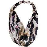 Riviera Leopard Print Satin Headwrap