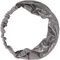 Kitsch Silver Metallic Fabric Headband
