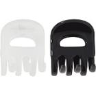 Scunci Black And White Jaw Clips