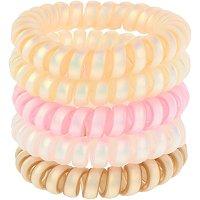 Capelli New York Frosted Metallic Phone Cord Ponies
