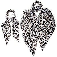 Riviera Mom & Me Long Tail Leopard Scrunchie Set