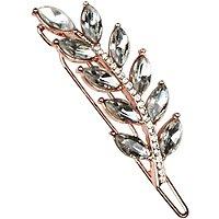 Scunci Crystal & Rose Gold Floral Barrette