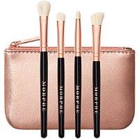 Morphe Rose Play 4-piece Mini Eye Brush Set + Bag