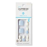 Kiss Endless Sky Impress Decorated Pedicure Toe Press On Nails