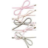 Kitsch Blush Bow Hair Ties 5 Count