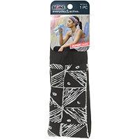 Scunci Turban Head Wrap Pleat Black &white Linear