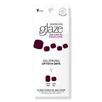 Dashing Diva Black Cherry Glaze Semi Cured Gel Pedicure