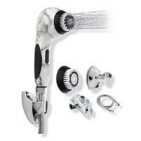 Michael Todd Beauty Hydrojet Hand Held Shower System With Sonic Cleansing Brush & Powerful Adjustable Spray