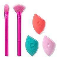 Real Techniques Limited Edition Bright Finish Makeup Brush & Sponge Set