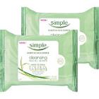 Simple Kind To Skin Cleansing Facial Wipes 2 Pack