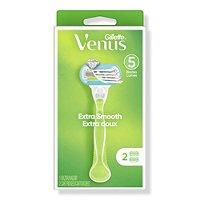 Gillette Venus Extra Smooth Green Women's Razor Handle + 2 Blade Refills