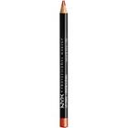 Nyx Professional Makeup Slim Lip Pencil Creamy Long-lasting Lip Liner - Pumpkin (burnt Metallic Orange)