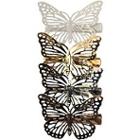 Jessica Simpson Rose Gold, Gold, And White Butterfly Clips
