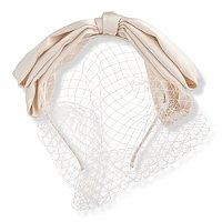 Kristin Ess Hair Veil Headband With Bow For Brides + Weddings