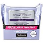 Neutrogena Night Calming Makeup Remover Cleansing Towelettes Twin Pack