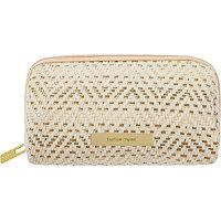 Tartan + Twine Woven Straw Pencil Case Gold