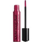 Nyx Professional Makeup Liquid Suede Metallic Cream Lipstick - Pure Society (deep Violet With Blue Pearl)
