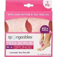 Spongeables Pedi-scrub In A Sponge Foot Buffer 20+ 2-pack
