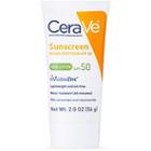 Cerave Face Sunscreen 50 With Zinc Oxide Broad Spectrum Spf 50
