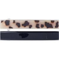 Scunci Marble Tortoise And Black Barrette Duo