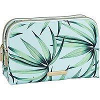 Tartan + Twine Tropical Leaves Duo Zip Beauty Clutch