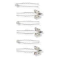 Scunci Elite Silver & Rhinestone Hair Pins